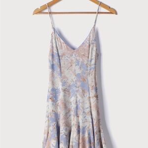 ASTR The Label Godet Blue Multi Tie-Dye Slip Dress Women’s Sz M Fairy‎ Cottage
